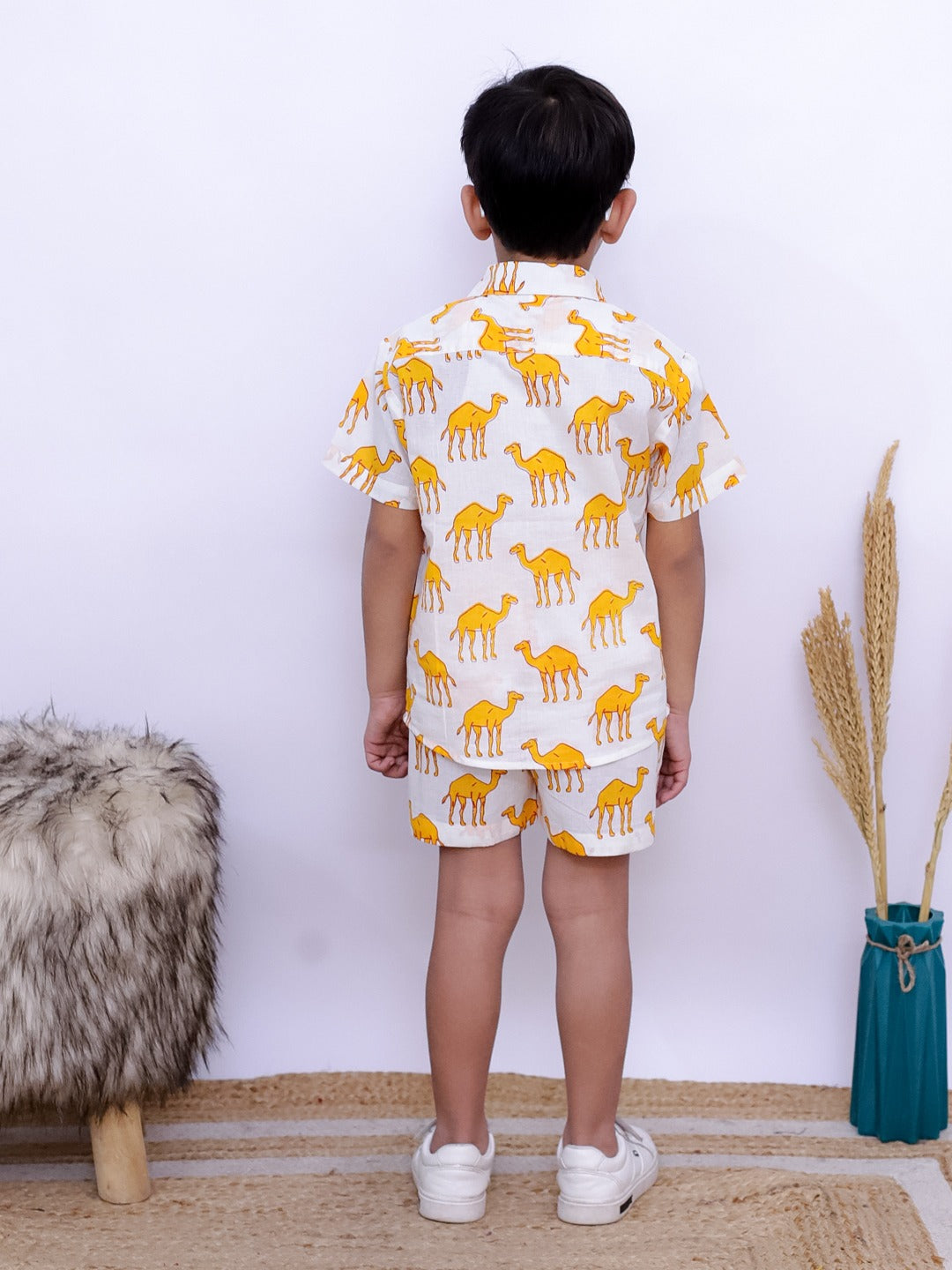 Unbind Boys' Fun Camel Print Co-ord Set