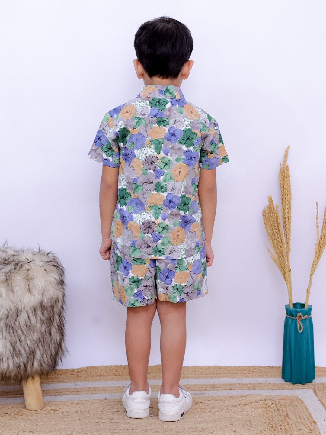 Unbind Boys' Colorful Floral Co-ord Set