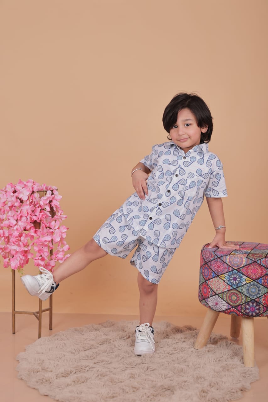 Boys Printed Cotton Co-Ord Set | Unbind Kidswear