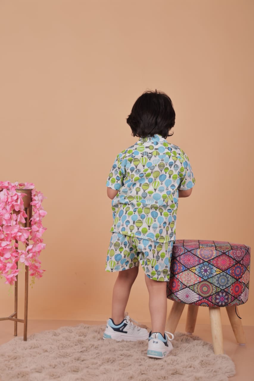 Unbind Kids Balloon Printed Co-Ord Set for Boys