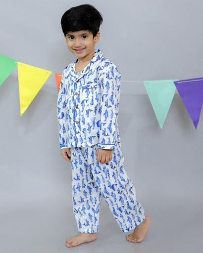 Boys Nightwear Set – Soft Cotton Night Suit with Fun Print