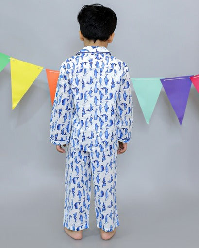 Boys Nightwear Set – Soft Cotton Night Suit with Fun Print