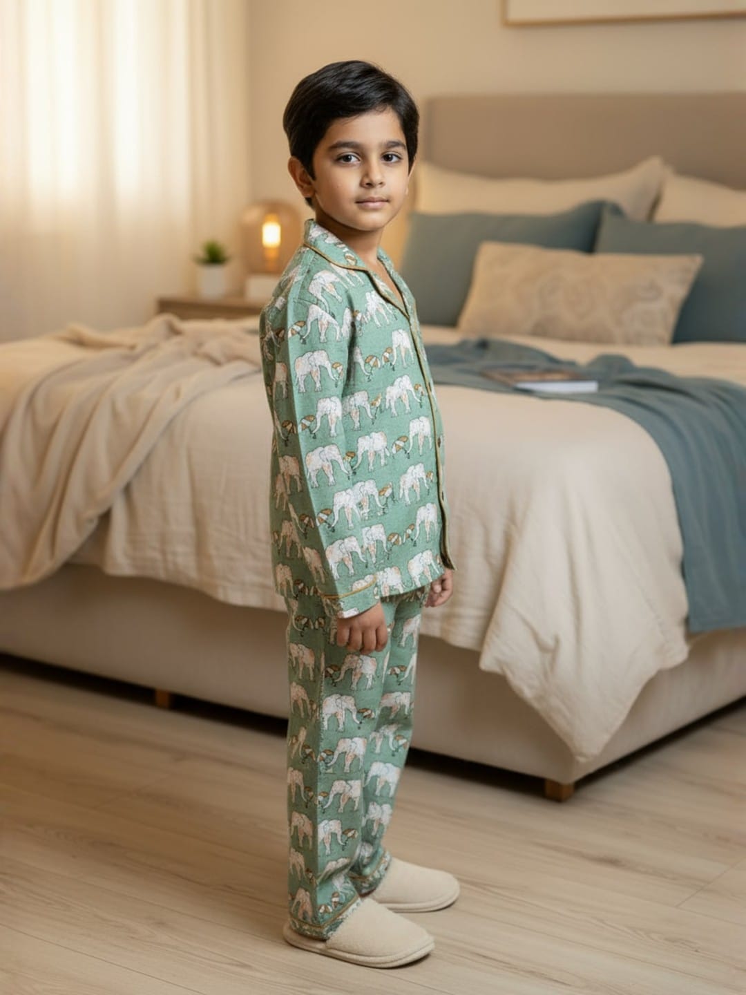 Boys Night suit Elephant Printed