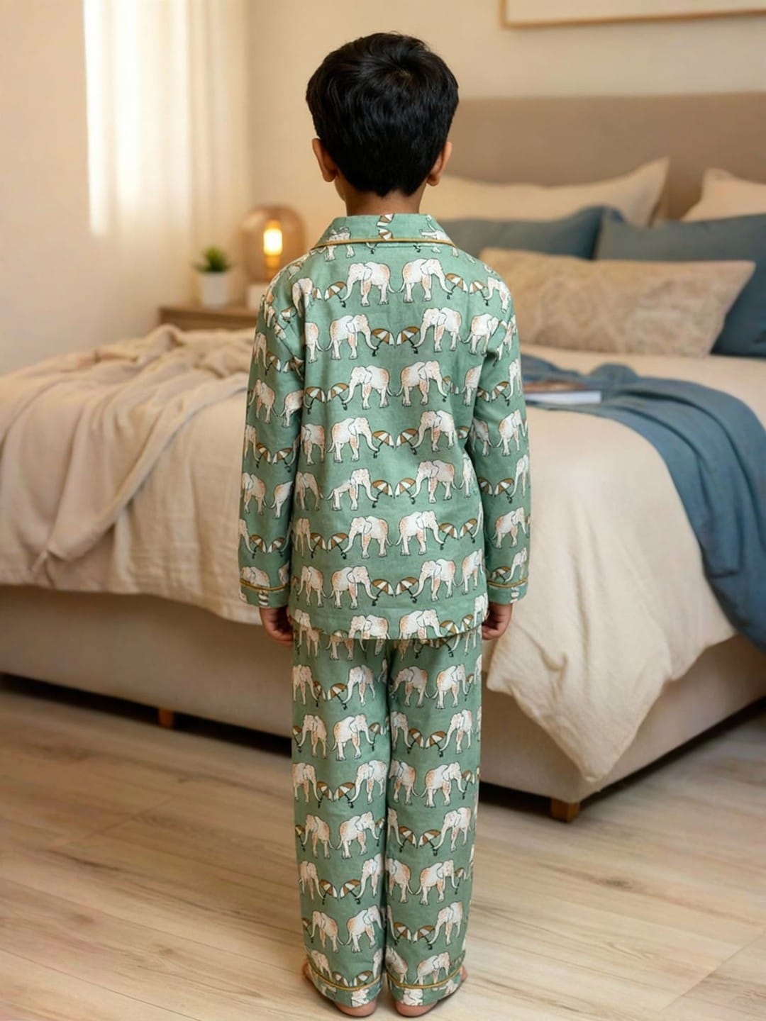 Boys Night suit Elephant Printed