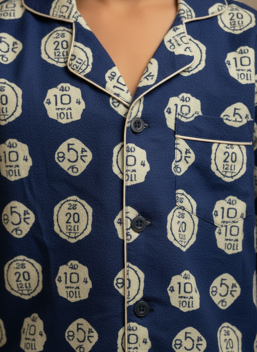 Cotton Coin Print Night Dress