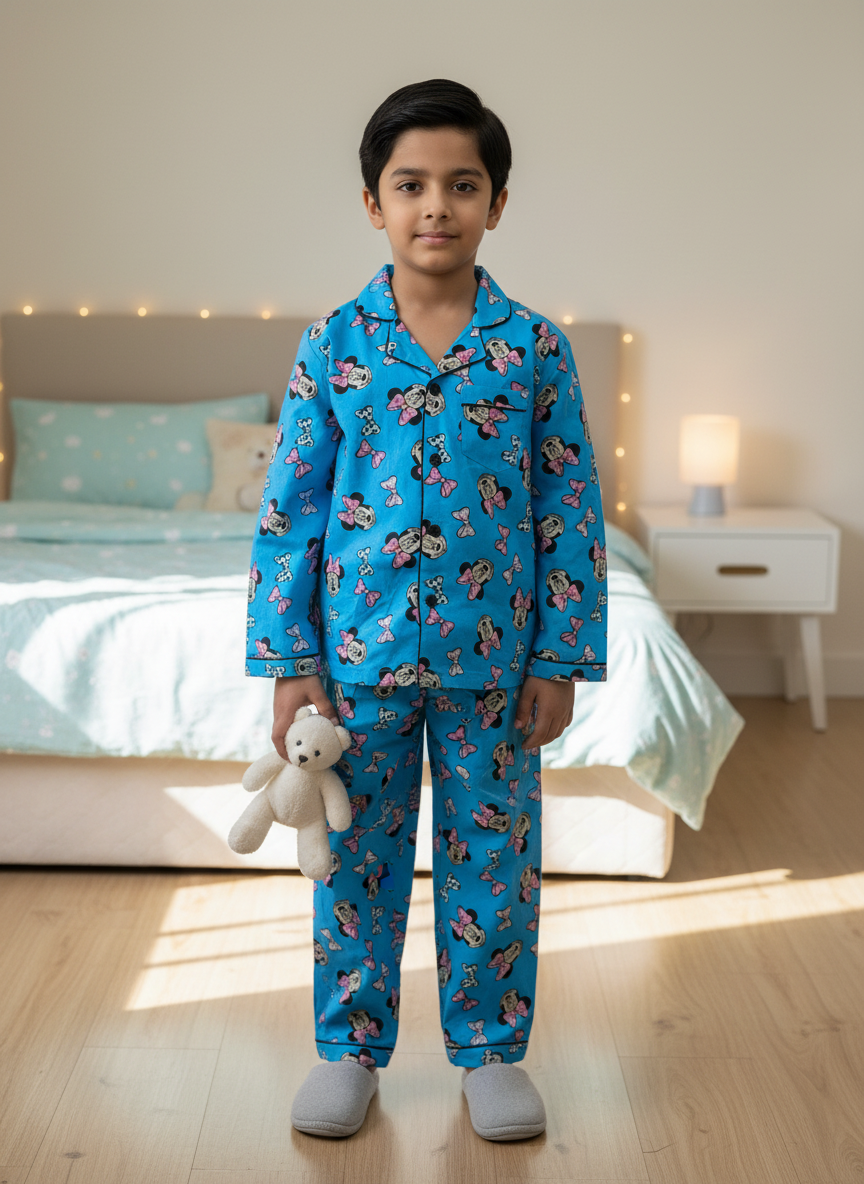 Micky Blue Boys Night Suits
