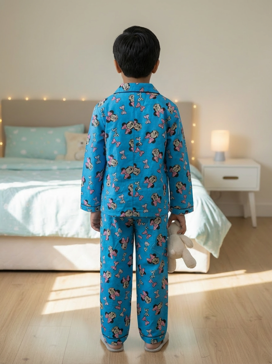 Micky Blue Boys Night Suits