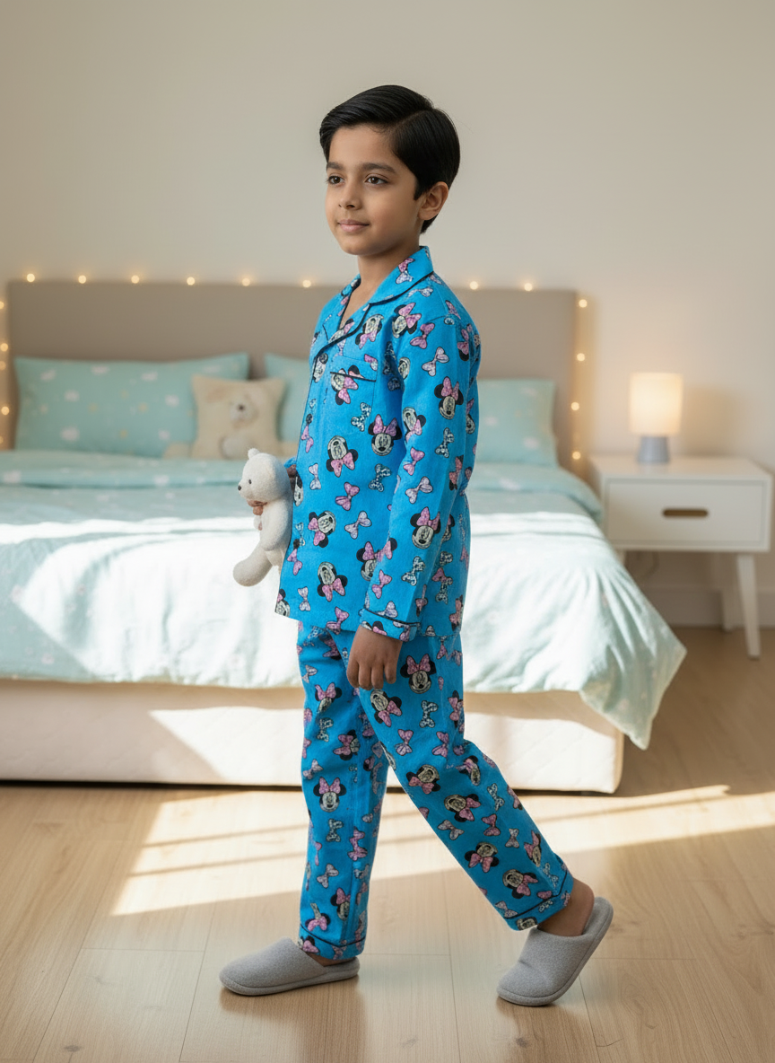 Micky Blue Boys Night Suits
