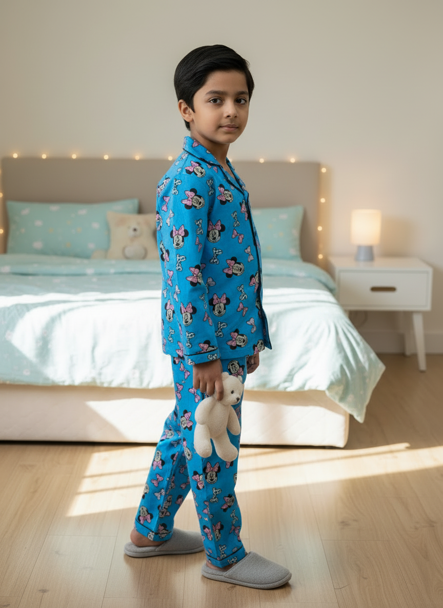 Micky Blue Boys Night Suits