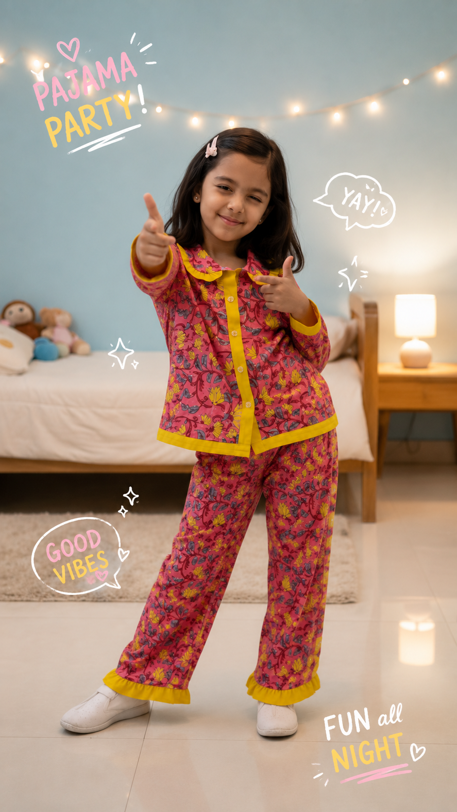 Girl Frill Night Suits