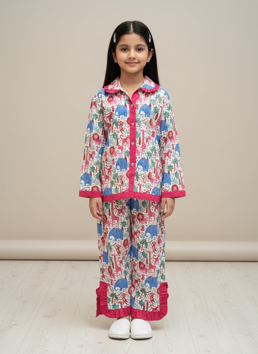 Girl Frill Kids Night suits