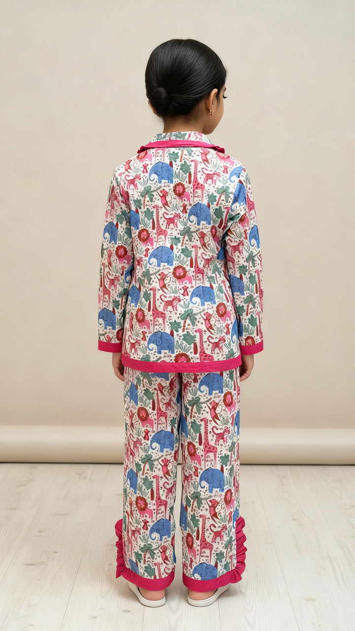 Girl Frill Kids Night suits