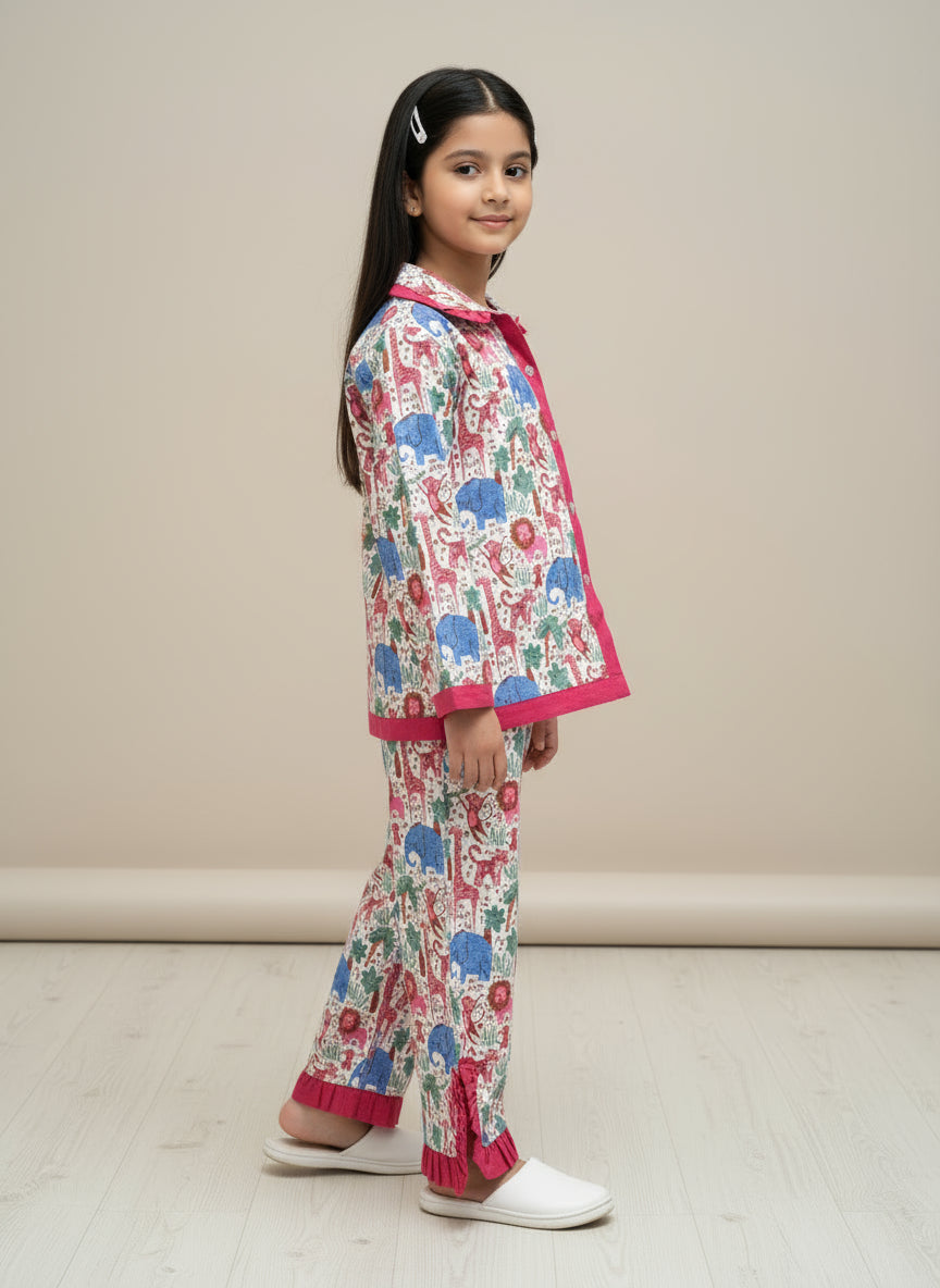 Girl Frill Kids Night suits