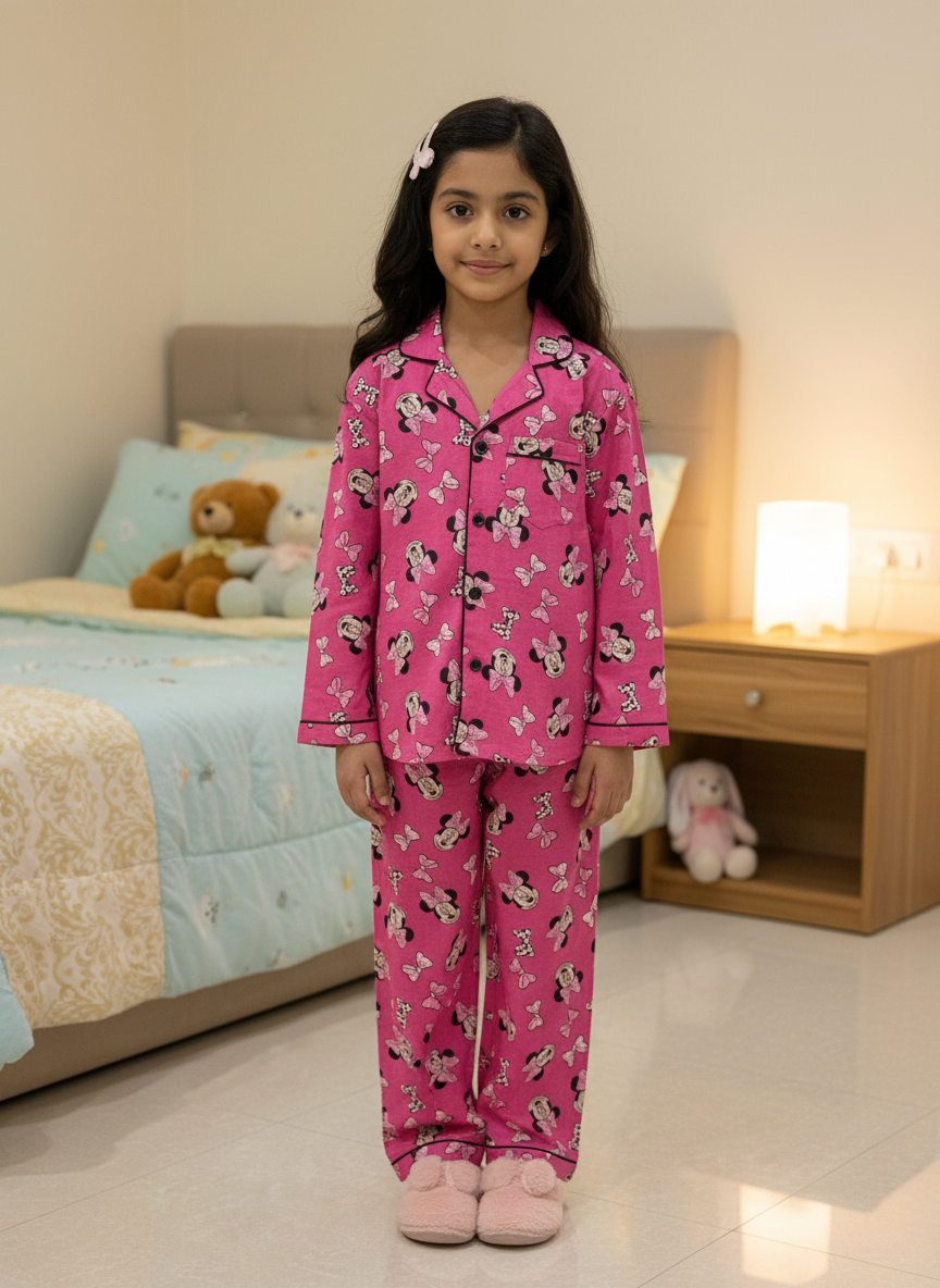 Micky Girl Night Suits in Pure Cotton