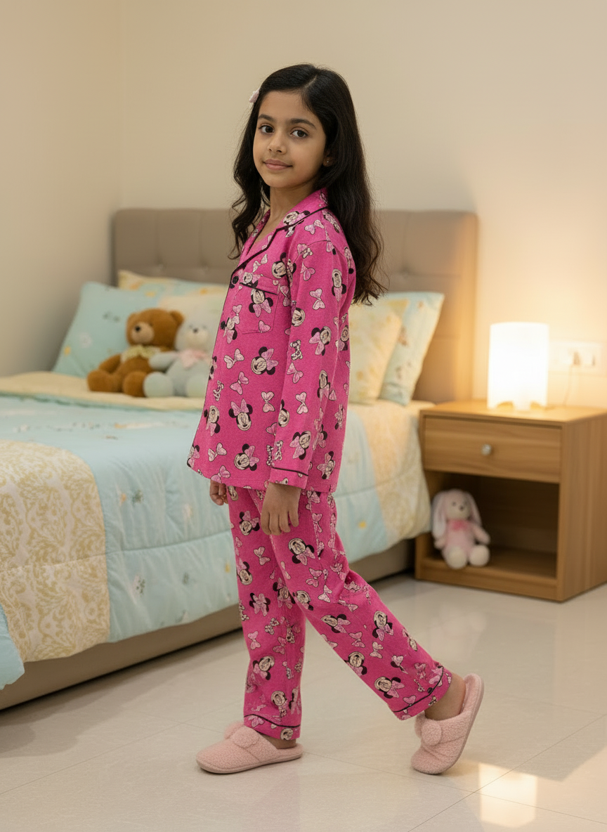 Micky Girl Night Suits in Pure Cotton