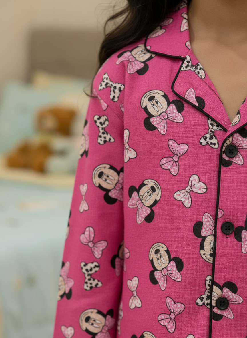 Micky Girl Night Suits in Pure Cotton