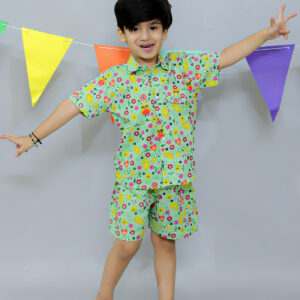 Fabric-cotton printed Co-ord set unisex, age 2 to 10
