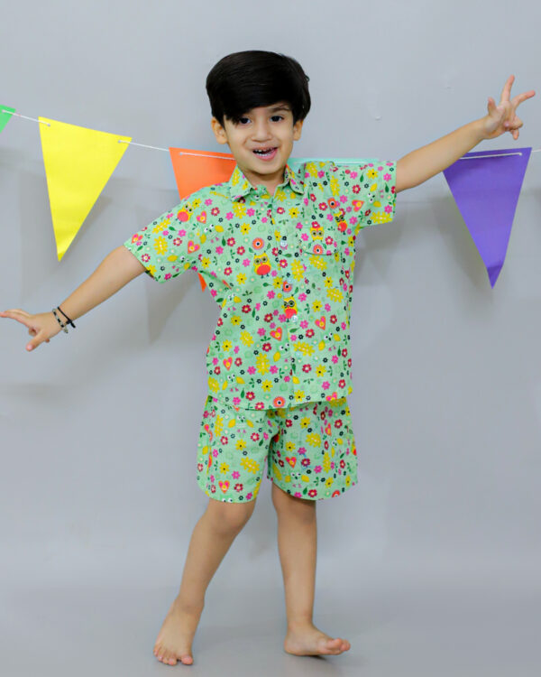 Fabric-cotton printed Co-ord set unisex, age 2 to 10